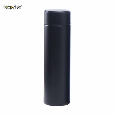 China Vial Stainless Steel Temperature Display Smart Led Insulated Water Bottle With Tea Strainer For Coffee And Tea Travel Mug for sale