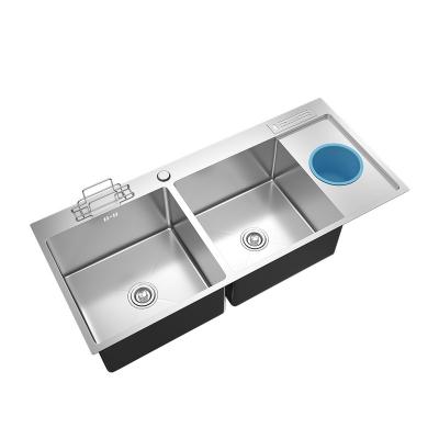 China Without Faucet Special Design Kitchen Sink Widely Used Stainless Steel Luxury Sink Double Sink for sale