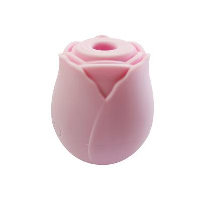China Softly Waterproof 7 Powerful Suction Rose Shape Stimulator Sucking Electric Vibrator Toys For Women for sale