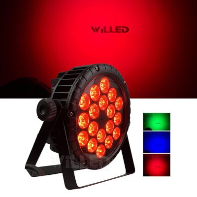 China Outdoor Concert Flat Par Light Wedding Event 18x 10W Waterproof Slim Flat LED Par Light for sale