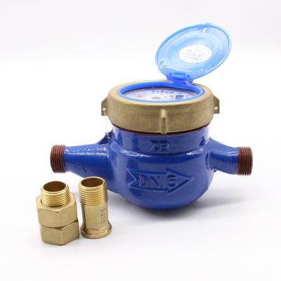 China Domestic long life small diameter multi-jet cast iron dry water meter iso4064 1/2 inch for sale