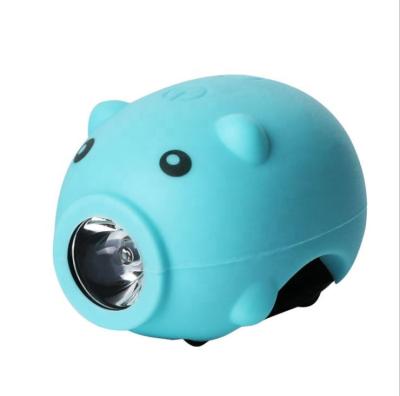 China Novelty USB Charging Children's Headlight Skateboard Balance Kids Bike Accessories Bicycle Horn Hog Light Hog Light Riding Light for sale