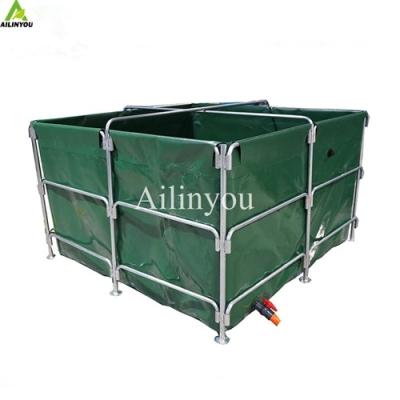 China Ailinyou Cuencas de peces de lonas redondas plegables Cuencas redondas de acuicultura de bioflocos en venta