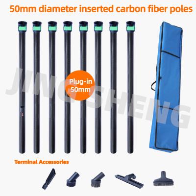 China 40FT 50mm OD Carbon Fiber Gutter Vacuum Pole for Factory Aerial Piping – Strong locking system, complete range of accessories, durable, OEM for sale