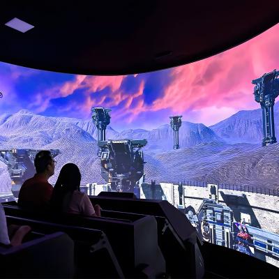 Κίνα 180 μοίρες γυμνό μάτι Arc Screen Immersive Motiom Πλατφόρμα Track Orbit Cinema προς πώληση