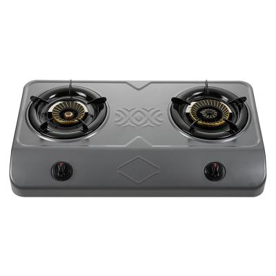 China Portable Mini Small Outdoor Cooktop Household Camping Gas Stove 2 Burner Gas Stove for sale