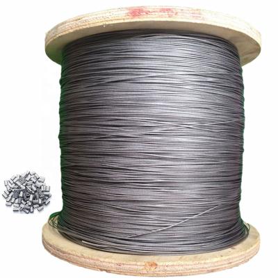China Good Tensile And Durability Wire Rope Aircraft Rope Stainless Steel 304 7x7 Wire Core 368 Pounds Breaking Strength Stainless Or Galvanized for sale