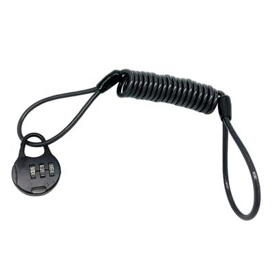 China Good Tension And Longevity Motorcycle Helmet Lock And Cable, Anti Theft Combination PIN Lock Chain With Telescopic Spring Buckle Caribeaner Rope for sale
