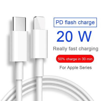 China 20W Type C Fast Charging Mobile Phone 2021 To Lightning Charging Cable For iPhone 12 11 Xs Xr X Se 876 iPad Charging Wire Data Sync Cable for sale