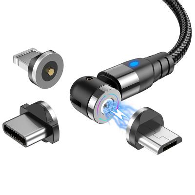 China New Type 2.4A Magnetic Cable 3 in 1 540 Rotation USB Cable for Mobile Phone Charging for sale