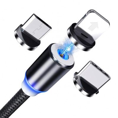 China TypeC 2021 High Quality Portable 3 in 1 Mobile Phone Magnetic Micro USB Type-C Cable Charging Phone Earphone Smart Watch for sale