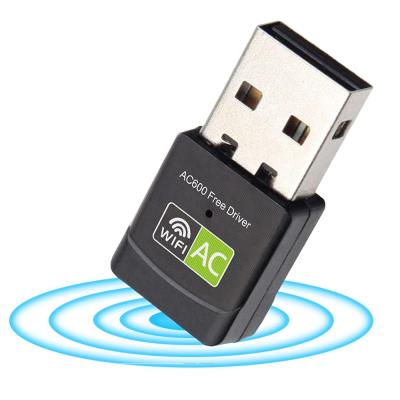 China Mini USB WiFi 600Mbps Adapter RTL8811 2.4GHZ Desktop Wireless Network Card for sale