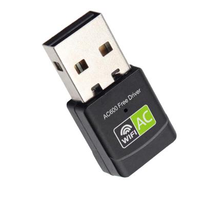 China 2021 new design AC600 wifi adapter 600Mbps high power amplifier RTL8811 wireless network card 29*15*7mm high speed dual band wifi adapter for sale