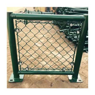 China Galvanized Wire + Galvanized Dark Green Pipe Grass Basketball Court Chain Link Fence Football Field Chain Link Fence for sale