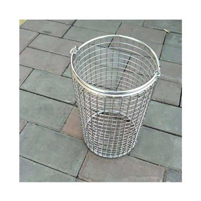 China Drink / Food Round Quadrate Stainless Steel Mesh Basket Metal Wire Storage Eco - Friendly Basket for sale