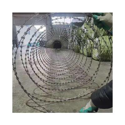 China Galvanized Sheet China Manufacturers Price Cheap Galvanized Razor Barbed Mesh For Farm Security for sale