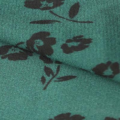 China 120gsm POLY Printed Crepe Polyester GRS Sustainable Recycled Crepe Fabric Antistatic for sale