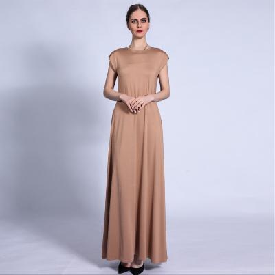 China New Fashion Solid Color Breathable Wholesale Base Sleeveless Long Dress For Women for sale