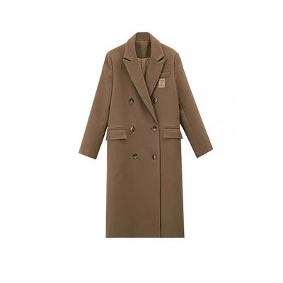 China Autumn And Winter Plus Size S-4xl Black Woolen Cloth Korean Version Of Anti-wrinkle Thick Loosely Over - The Knee Woolen Coat for sale