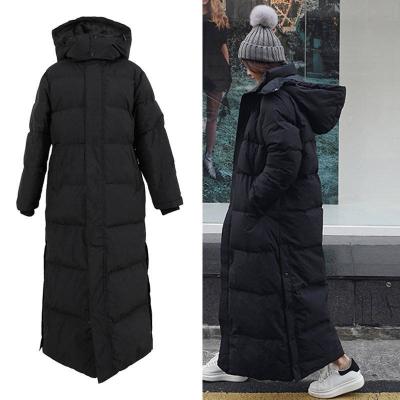 China 2022 Winter Anti-Wrinkle Plus Size S-3xl Over - Knee Ultra Long To Ankle Student Cotton Down Puff Jacket for sale