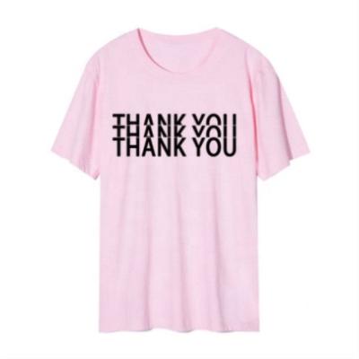 China Wholesale Color Summer Plain Cotton O Neck Anti-wrinkle Women's 100% Casual T Shirts With Letter Print for sale