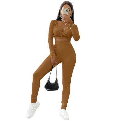 China 2022 New Fashion Autumn And Winter Sports Leisure Fitness Yoga Set Breathable Suit Two Pieces Women for sale