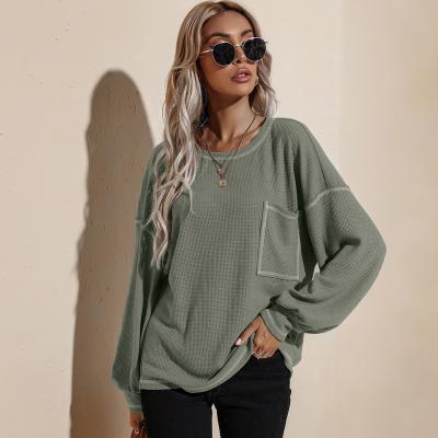 China 2022 New Style Hot Fashion Style Solid Color Breathable Thin Loose Pullover Sweater Women for sale