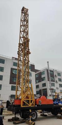 Chine Trailer mounted Double winches SPT-800 800m borewell drilling rig for 800m water well with drilling pressure gauge à vendre