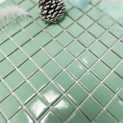 China Small Kitchen Modern Traditional Square Shape Glass Mosaic for sale
