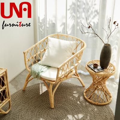 China Modern natural wicker chair living room modern design hotel furniture rattan leisure weaving chair for sale