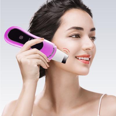 China 27KHZ Stainless Steel Head Facial Spatula Rechargeable Ultrasonic Skin Scraper Portable DEEP CLEANSING Detergent EMS Skin Facial Scrubber for sale