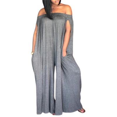China The new big a breathable European American summer casual loose neck overalls pants 2021 women plus clothes for sale