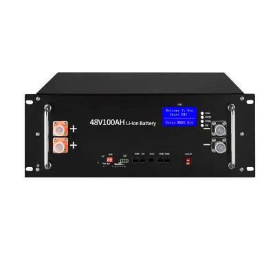 China Home 48V 100AH 200AH LiFePO4 Battery Pack 5KW 10KW 6000+ Cycles Solar Lithium Battery Can BUS RS485 With 32 Parallel For Home Storge for sale