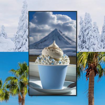 China 55 Inch Digital Window LCD Display Kiosk Monitor 5000nits Sunlight Readable for sale