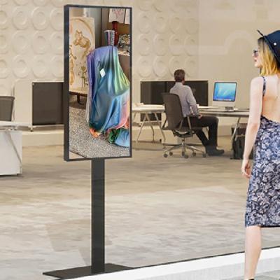 China Large Lcd Window Screen Floor Standing Digital Display 49 Inch 3500nits Indoor for sale