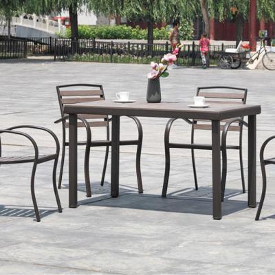 China Water Proof Outdoor Garden Furniture Plastic Wooden Leisure Dining Chair for sale