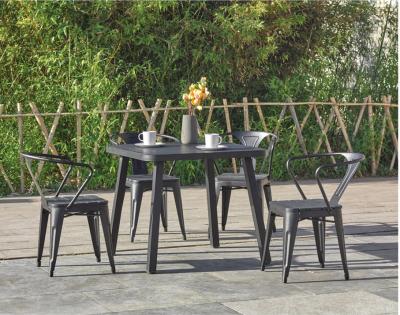 China Waterproof Outdoor Furniture Outdoor Garden Furniture Dining Aluminum Patio Chairs And Table for sale