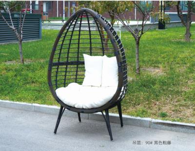 China Waterproof Outdoor Patio Rattan Furniture Wicker Single Swing Egg Chair for sale