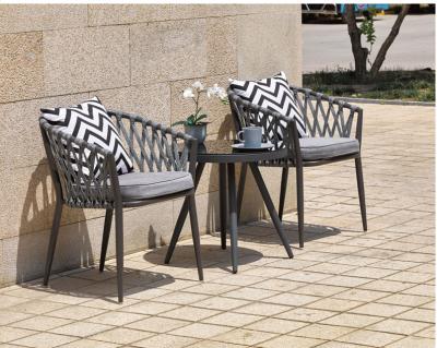 China Outdoor Garden Restaurant Water Proof Waterproof High Quality Round Rattan Wood Dining Coffee Tables And Chairs Furniture Set for sale