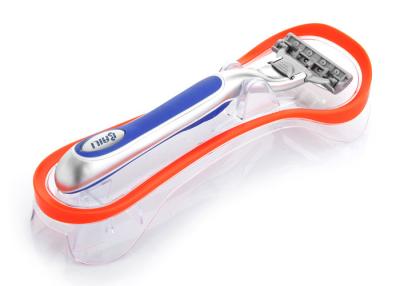 China Ergonomically Soft Rubber Handle Pivoting Triple Blade Razor ODM OEM for sale