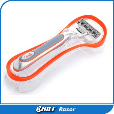 China Chrome Cut Throat Razor Men Metal Alloy Handle 3 Blades Razor With Good Shaver for sale