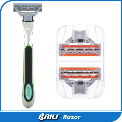 China Shaver Triple Blade Razor Metal Handle 3 Blade Manual Safety Shaving For Men for sale