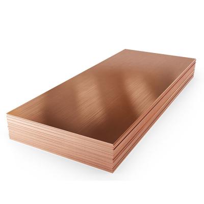 China ASTM Pure Copper Plate Sheet Copper Material C11000 C10200 C17200 4x8 5mm Thick for sale