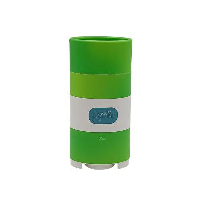 China Recycled 2oz Custom Printing Eco Friendly Oval Cardboard Container Packaging Deodorant Stick Materials Empty Twist Up Roll On Paper Tubes for sale