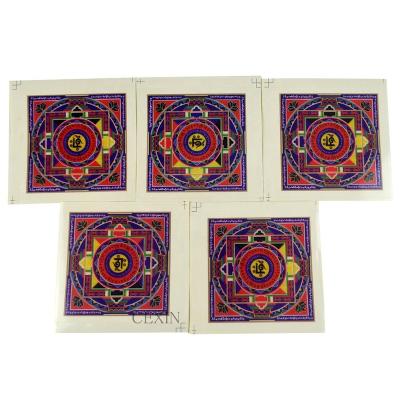 China 10 PCS Mandala Wealth Stickers Window Sticker Amulet Window Sticker for sale