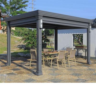 China Outdoor Aluminum Louvered Pergola Waterproof Gazebo Sun Shade Shelter Pergola for sale