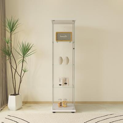 China Minimalist China cabinet with glass shelves display cabinet glass cabinet for living room showcase for sale