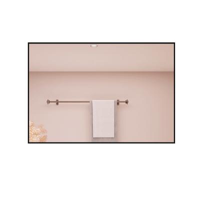 China Wholesale Minimalist Black Modern Aluminum Decorative Mirror Furniture Framed Large Wall Mounted Bathroom Mirror Wall Mirror for sale