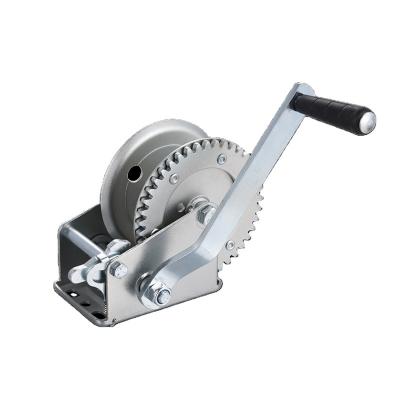 China Good Quality Hand Winch Factory Price BOAT Speed 1000lbs Heat Treatment Silver Galvanized Marine Anchor Winch Trailer for sale