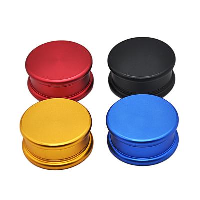 China Grinding Design Herb Spice Tobacco Herb Grinder 53*25mm Macaron 2 Parts Aluminum Grinder Metal Custom Tobacco Logo for sale